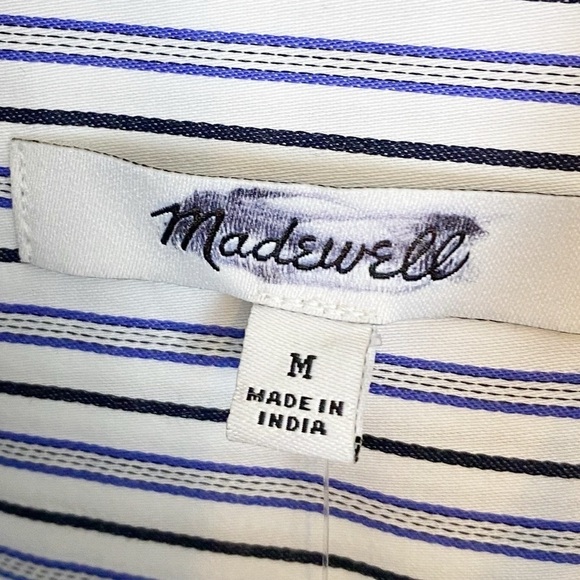 Madewell Y-Neck Relaxed Shirtdress in True Midnight NS220 - Picture 8 of 10